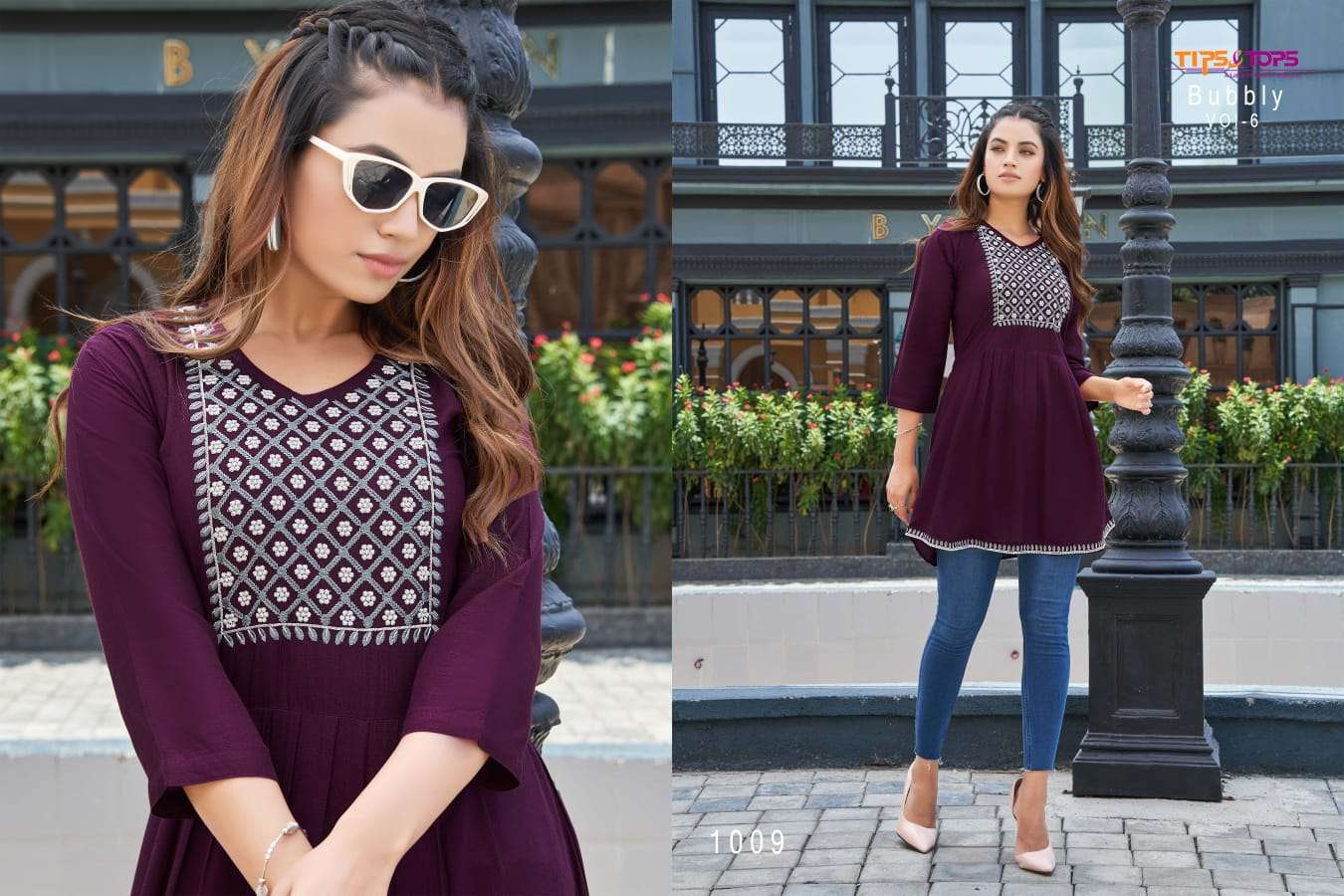 Tips & Tops-Bubbly Vol 06-Rayon-Slub-Embroidery-Work-Western-Short-Top-09